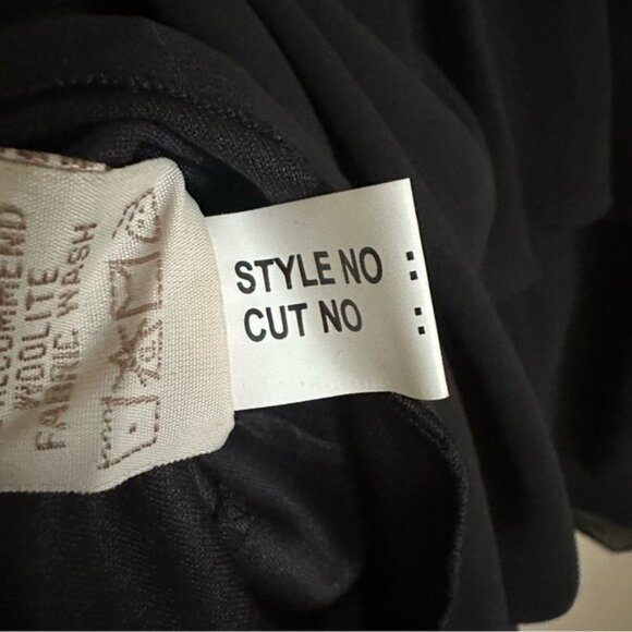 Vintage Y2K Whimsigoth Elegant Black Tiered Ruffle Dress Size 14 NWT - Picture 11 of 11